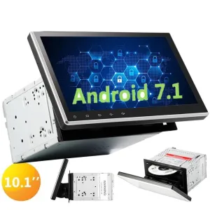 Car Stereo, GPS Tracker and Navigation with Android 7.1 Double Din Head Unit, DVD, CD Player with USB/SD Support