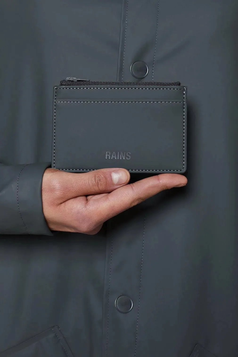 Cartera Rains Zip Wallet Slate