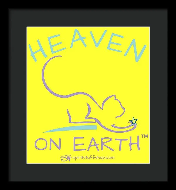 Cat/kitty Heaven On Earth - Framed Print