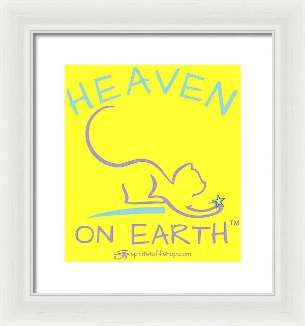 Cat/kitty Heaven On Earth - Framed Print