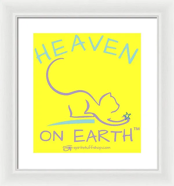 Cat/kitty Heaven On Earth - Framed Print
