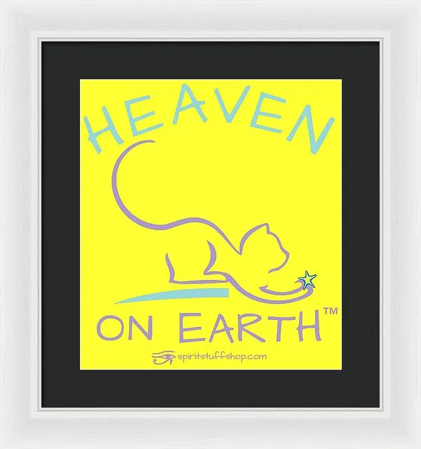 Cat/kitty Heaven On Earth - Framed Print