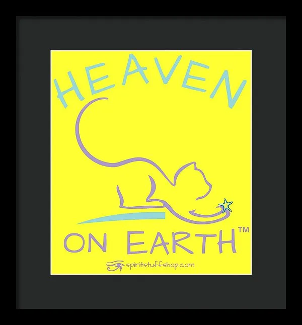 Cat/kitty Heaven On Earth - Framed Print