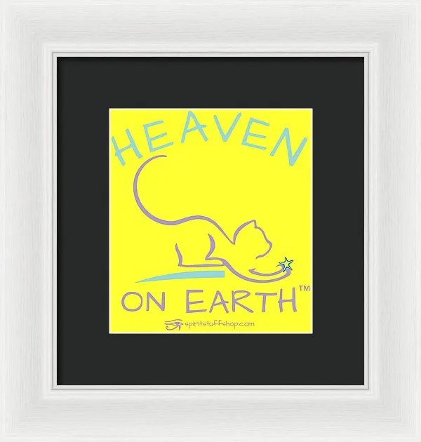 Cat/kitty Heaven On Earth - Framed Print