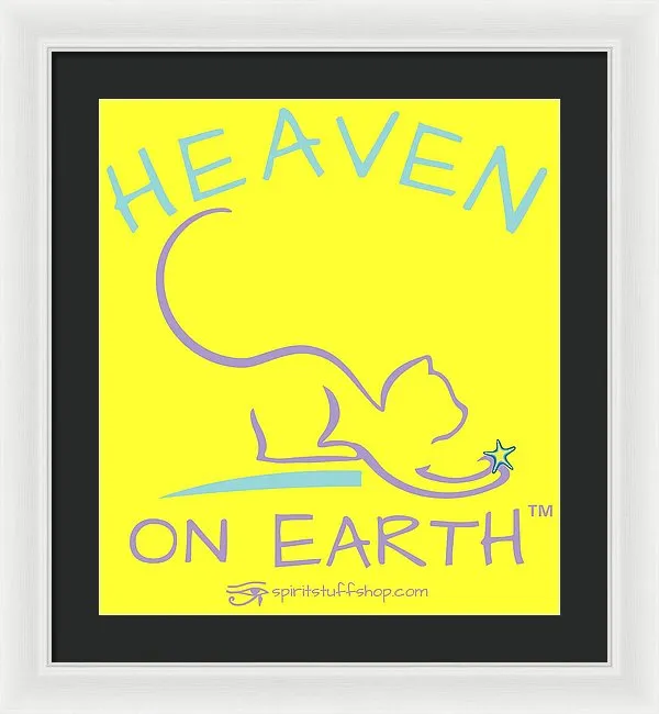 Cat/kitty Heaven On Earth - Framed Print