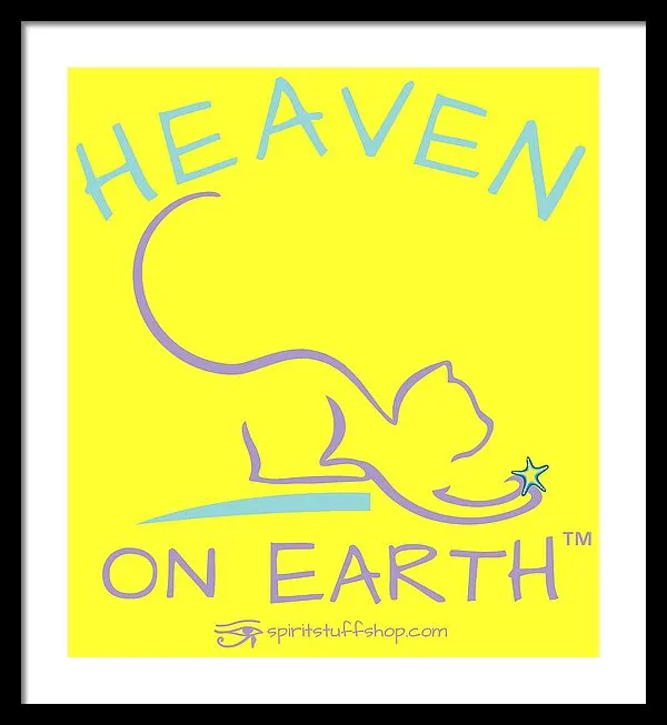Cat/kitty Heaven On Earth - Framed Print