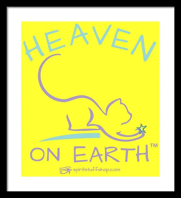 Cat/kitty Heaven On Earth - Framed Print