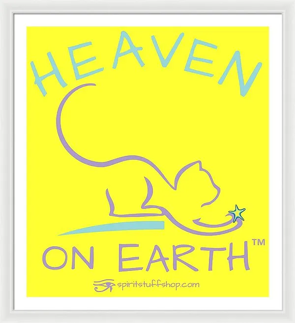 Cat/kitty Heaven On Earth - Framed Print
