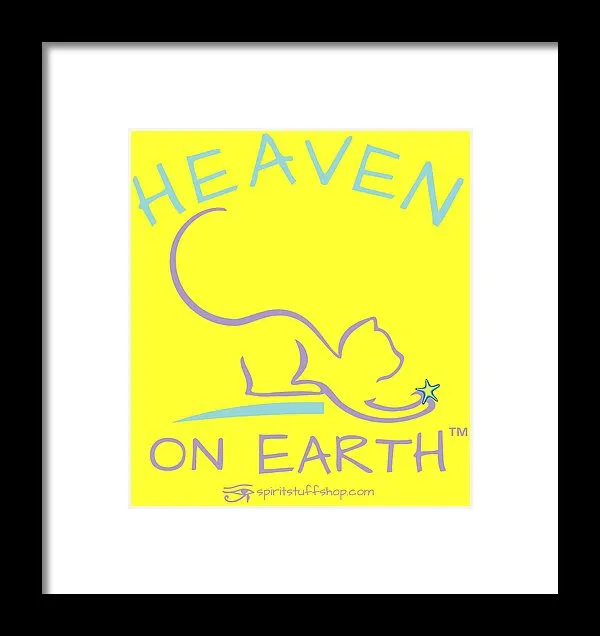 Cat/kitty Heaven On Earth - Framed Print