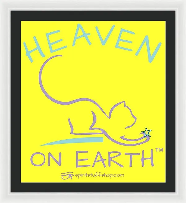 Cat/kitty Heaven On Earth - Framed Print