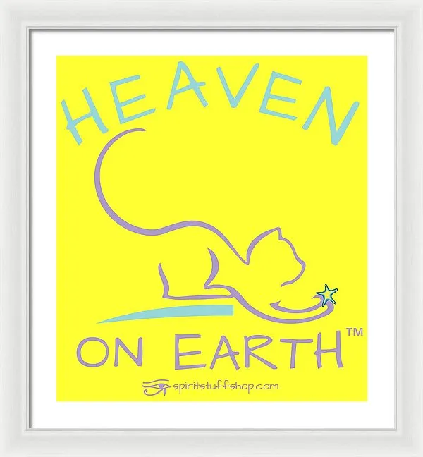 Cat/kitty Heaven On Earth - Framed Print