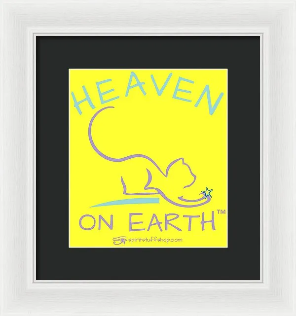 Cat/kitty Heaven On Earth - Framed Print