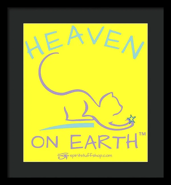 Cat/kitty Heaven On Earth - Framed Print