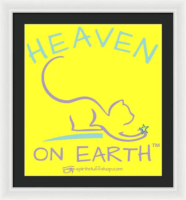 Cat/kitty Heaven On Earth - Framed Print