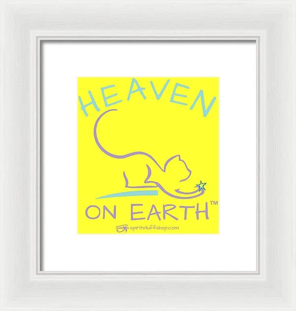 Cat/kitty Heaven On Earth - Framed Print