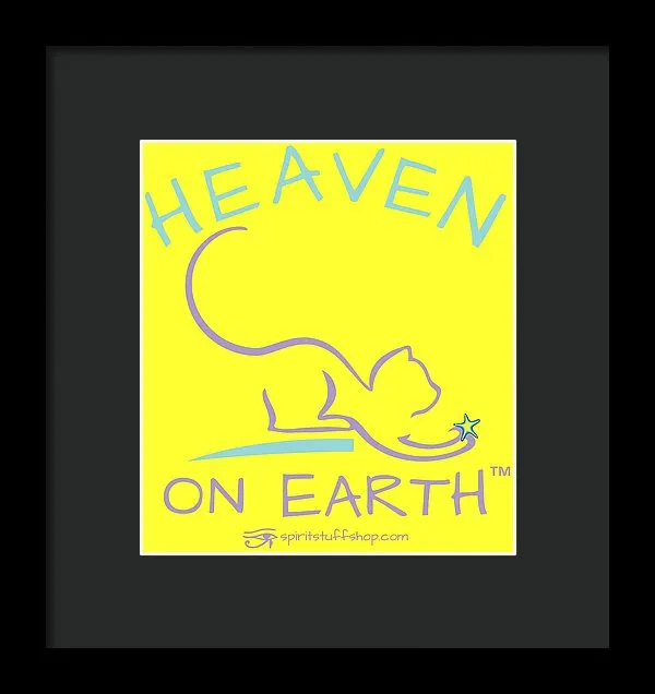 Cat/kitty Heaven On Earth - Framed Print