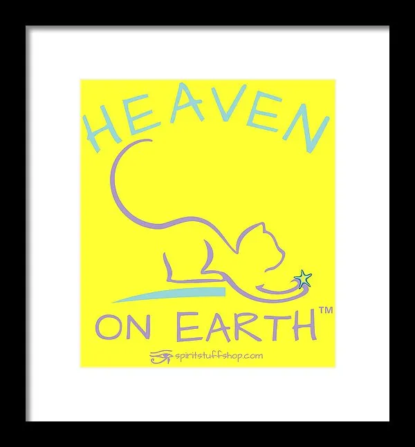 Cat/kitty Heaven On Earth - Framed Print