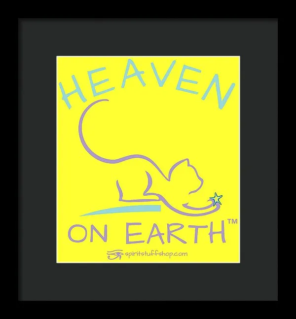Cat/kitty Heaven On Earth - Framed Print