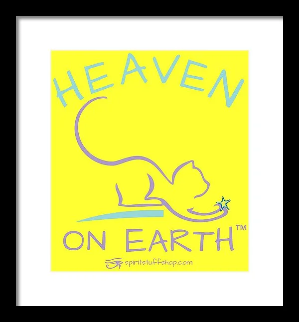 Cat/kitty Heaven On Earth - Framed Print
