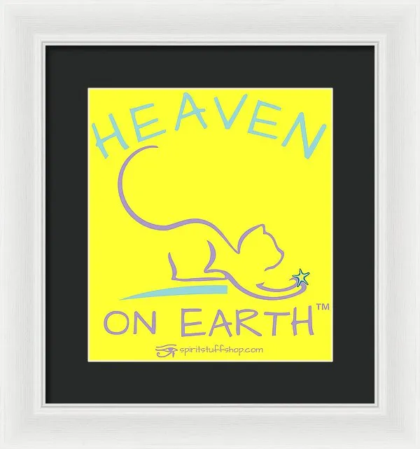 Cat/kitty Heaven On Earth - Framed Print