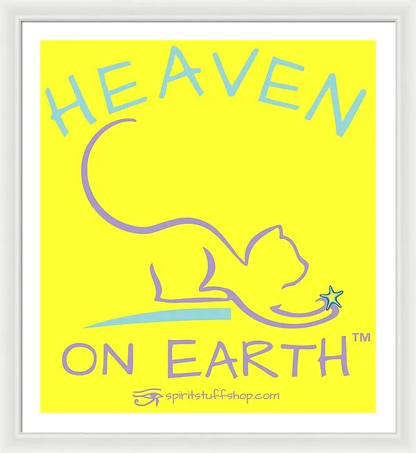 Cat/kitty Heaven On Earth - Framed Print
