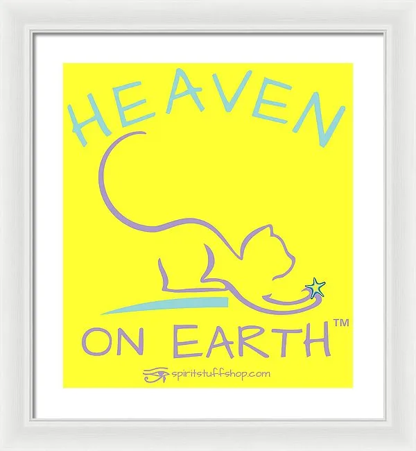 Cat/kitty Heaven On Earth - Framed Print