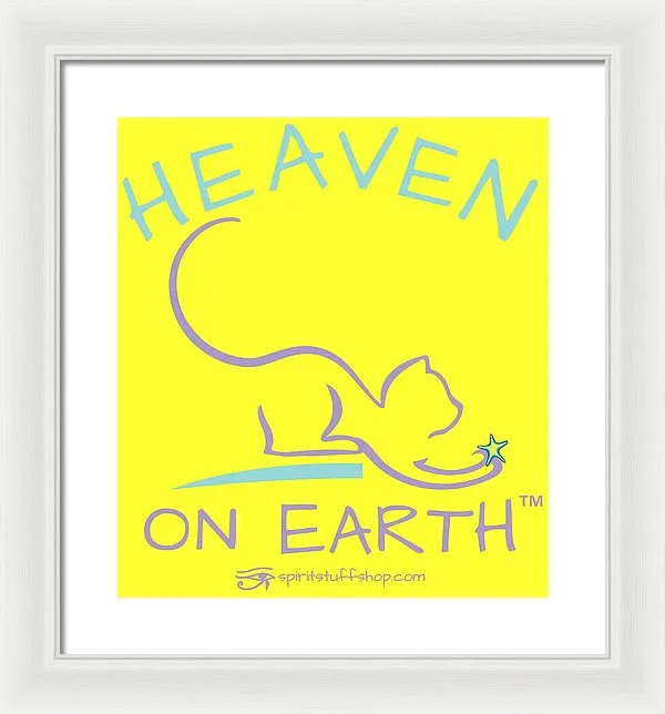 Cat/kitty Heaven On Earth - Framed Print