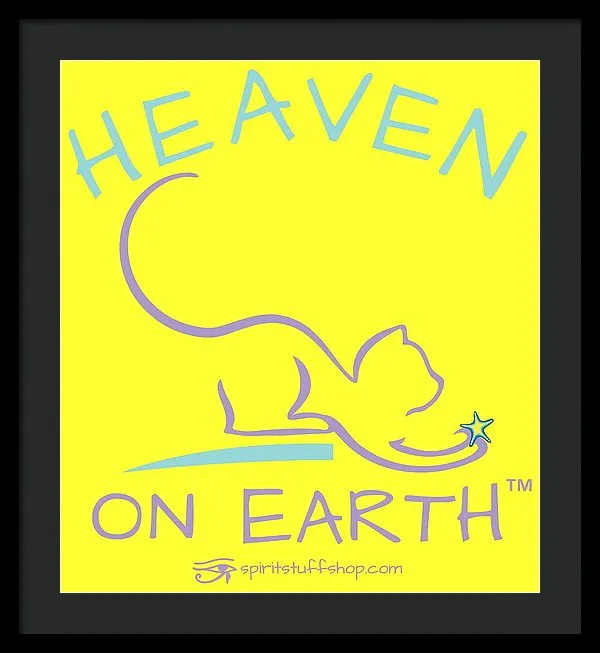 Cat/kitty Heaven On Earth - Framed Print