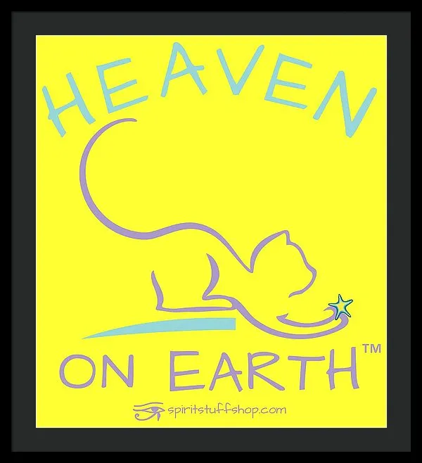 Cat/kitty Heaven On Earth - Framed Print