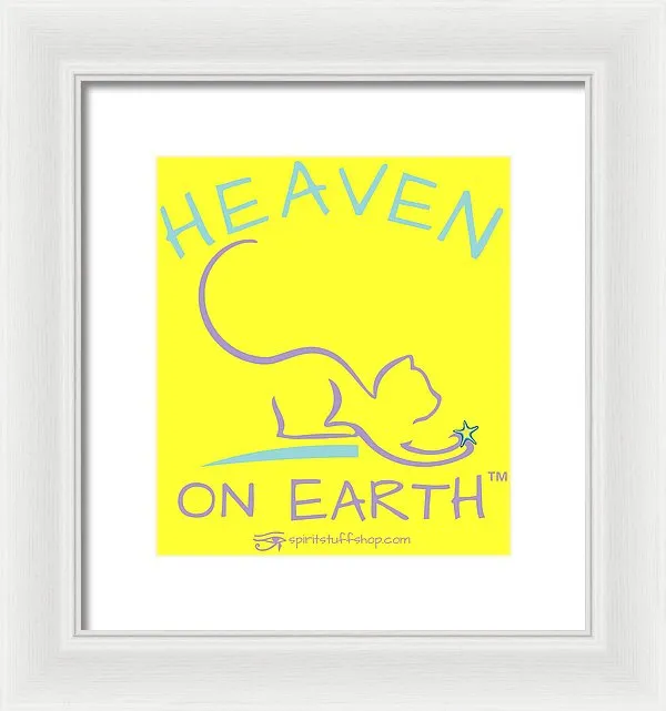 Cat/kitty Heaven On Earth - Framed Print