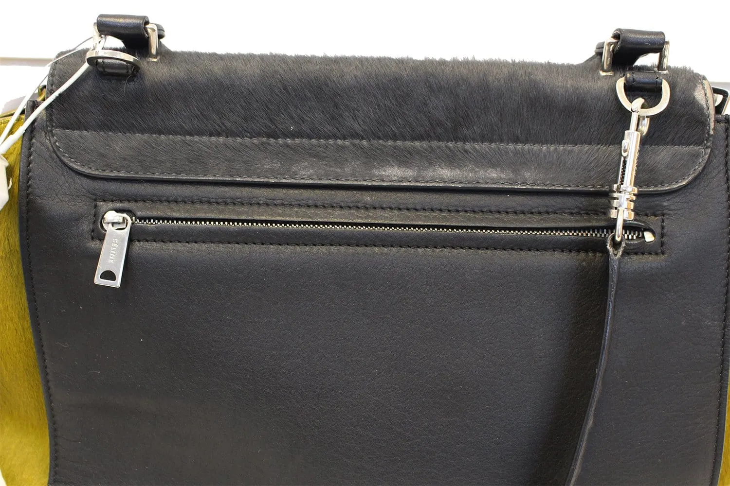 CELINE Gray Pony Hair Small Trapeze Bag - Sale
