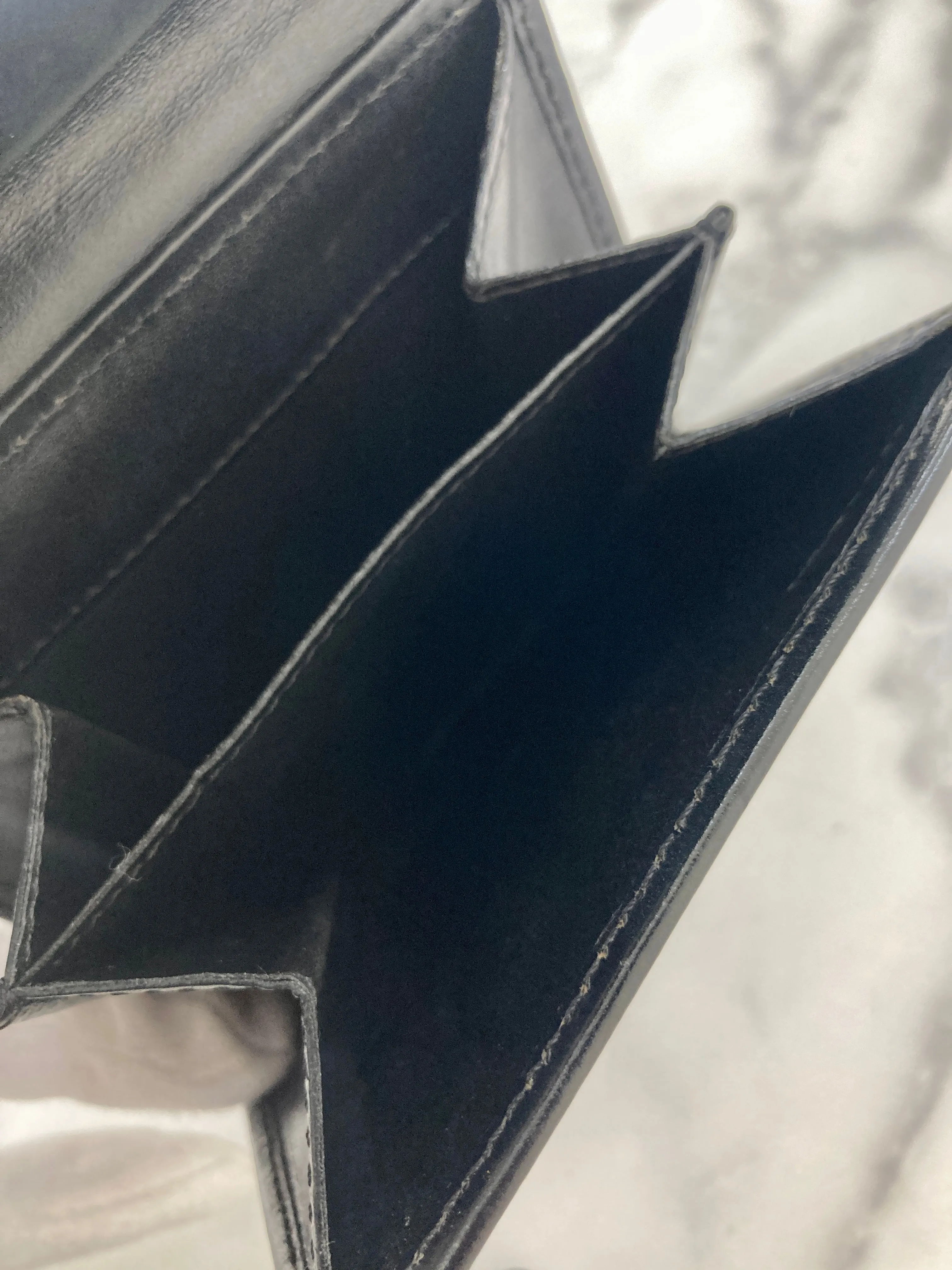 CELINE Macadam Blason Folded Wallet Black Vintage 4vg8wr
