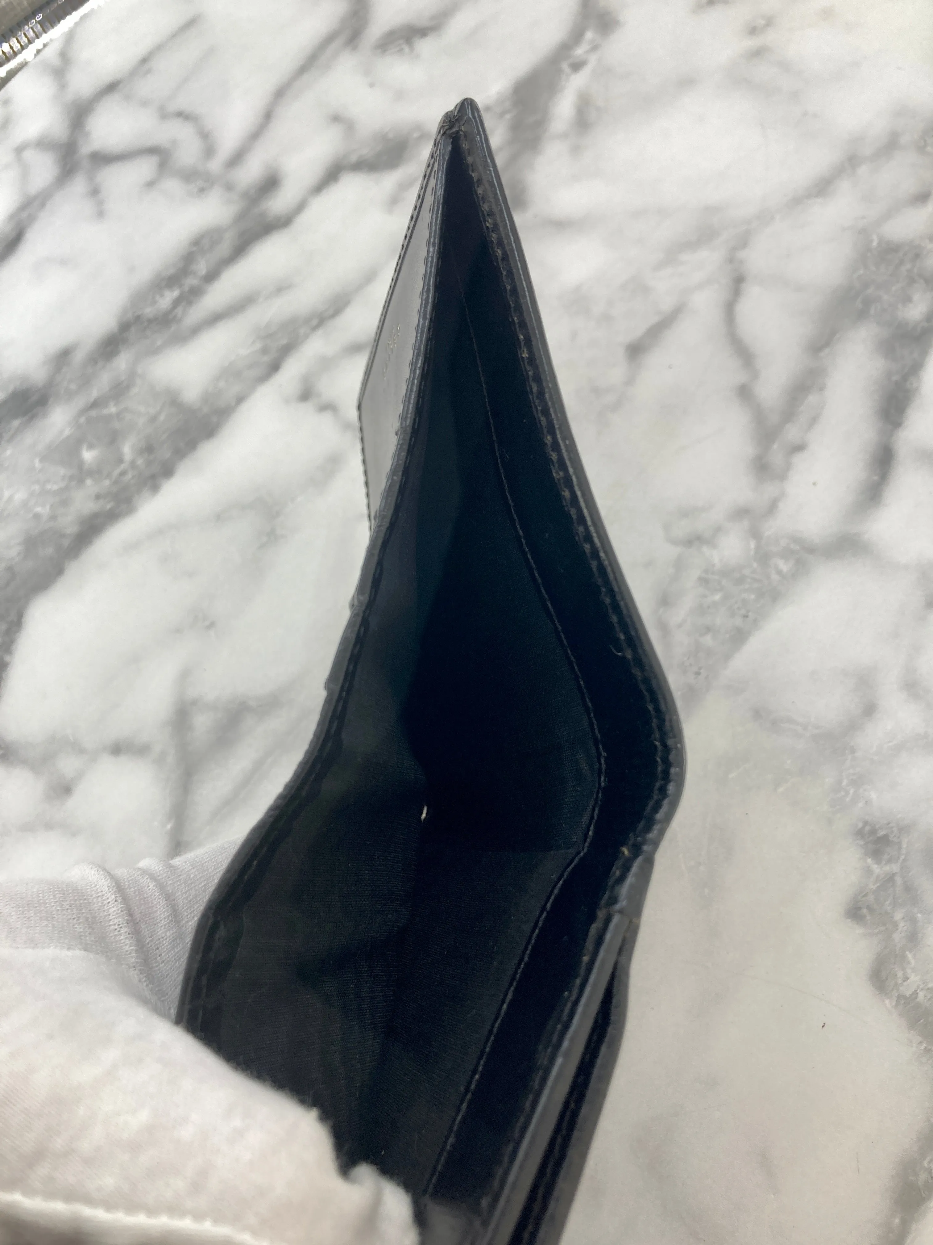 CELINE Macadam Blason Folded Wallet Black Vintage 4vg8wr