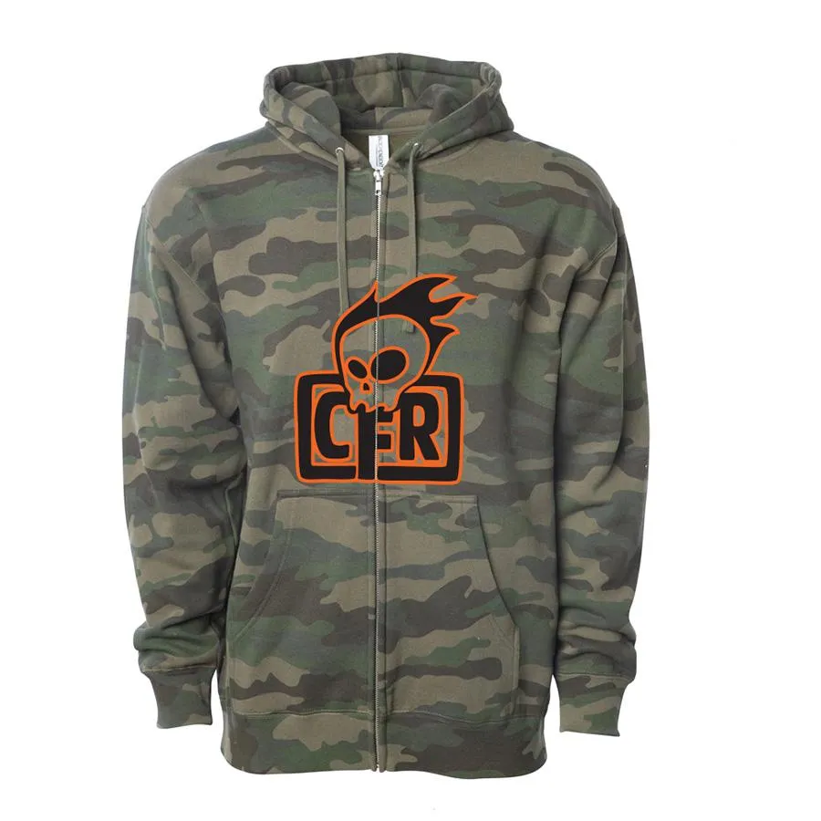 CFR Skull Logo Zip Up Hoodie