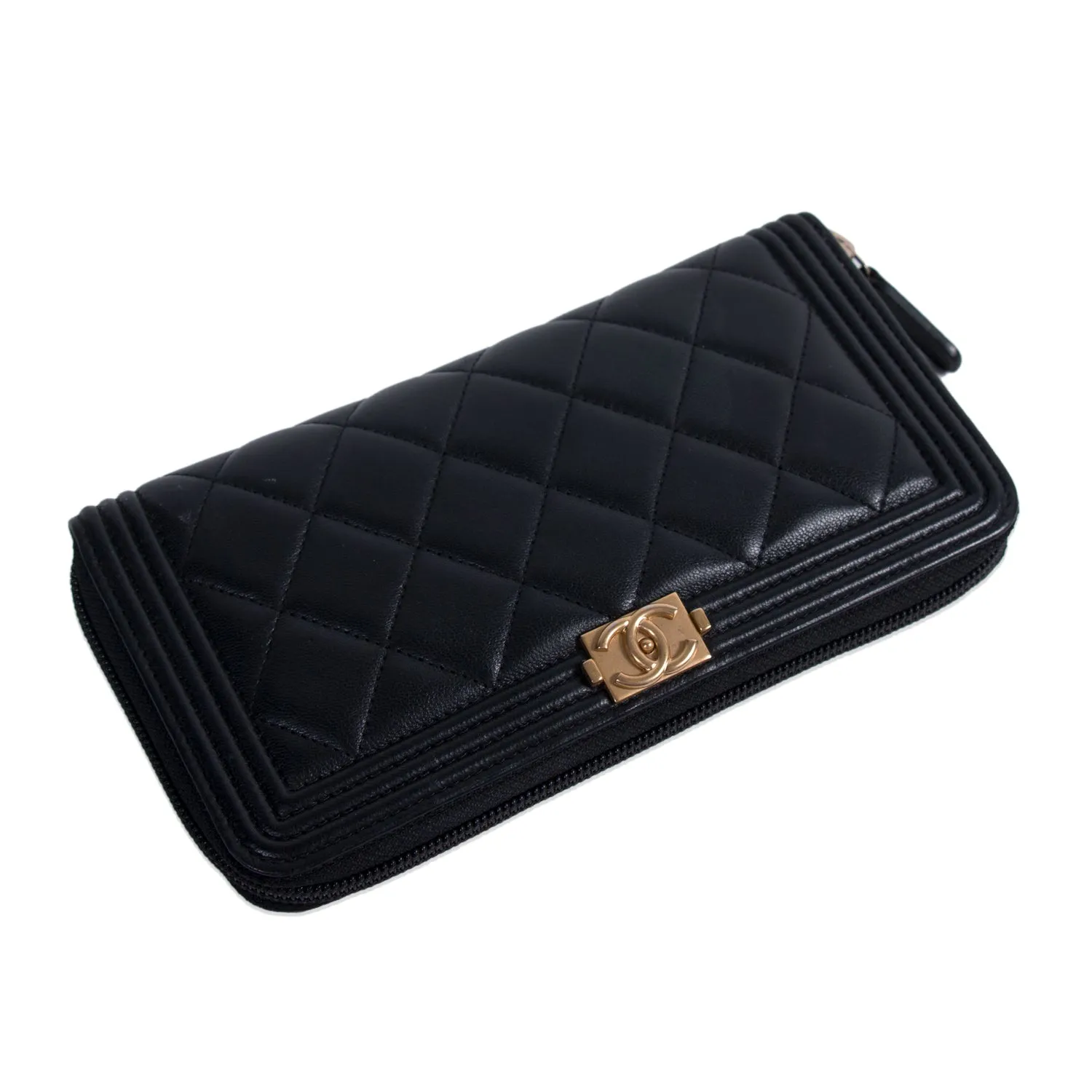 Chanel Boy L-Gusset Zip Wallet