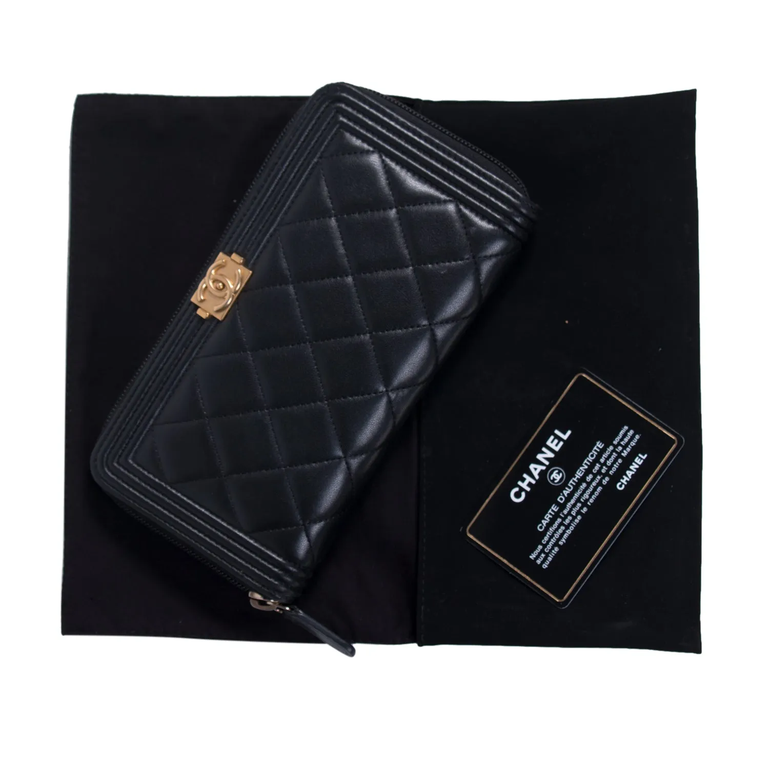 Chanel Boy L-Gusset Zip Wallet