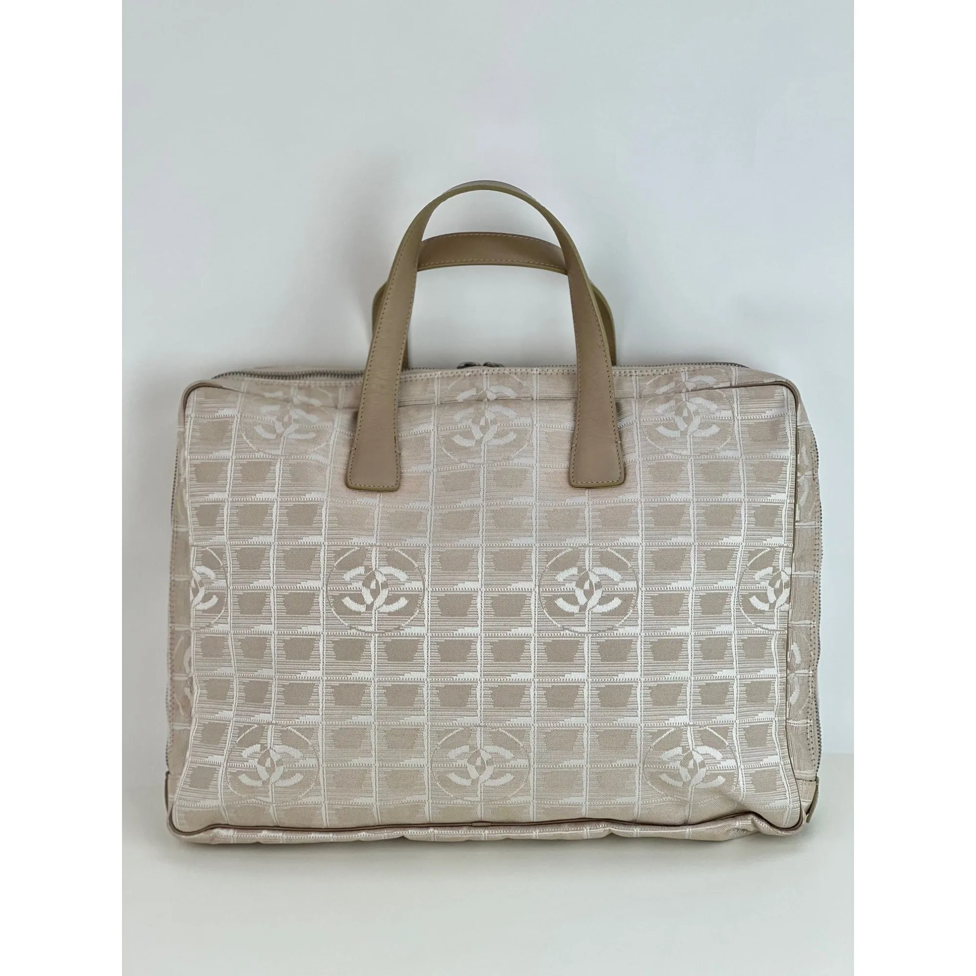 Chanel Canvas Nylon Travel Briefcase Attache Bag 