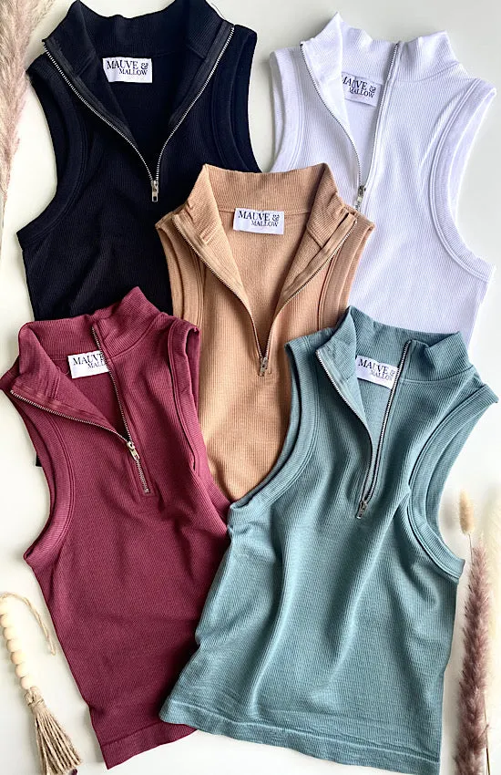 CHAVONNE REVERSIBLE ZIP UP TANK