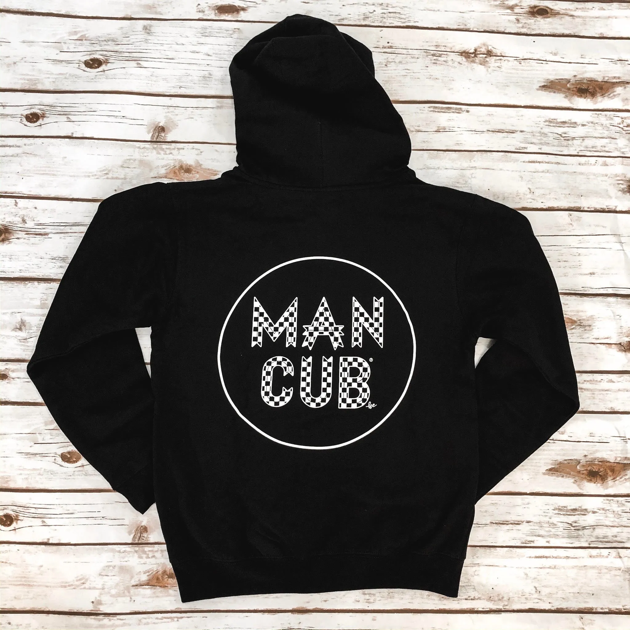 Checkered "Man Cub" Zip Up Hoodie