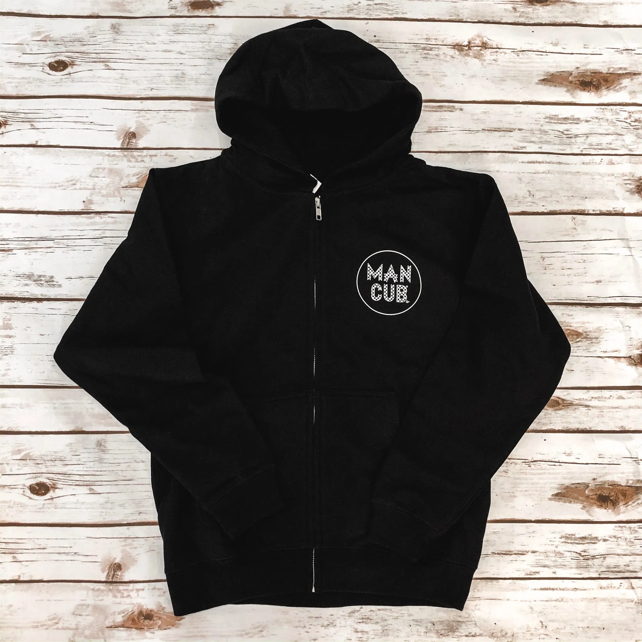 Checkered "Man Cub" Zip Up Hoodie