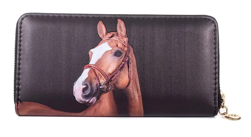 Chestnut Horse Zip Wallet