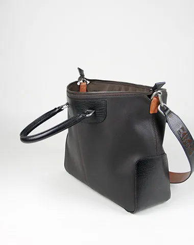 Classic Large Womens Black Leather Work Handbag Purse Leather Shoulder Purse Bag for Ladies