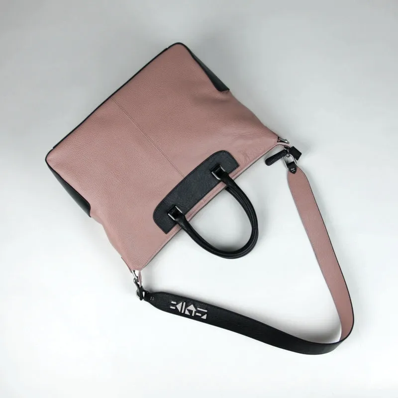 Classic Large Womens Black Leather Work Handbag Purse Leather Shoulder Purse Bag for Ladies