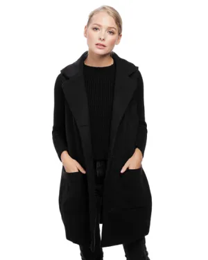 Classic Long Black Pocketed Vest