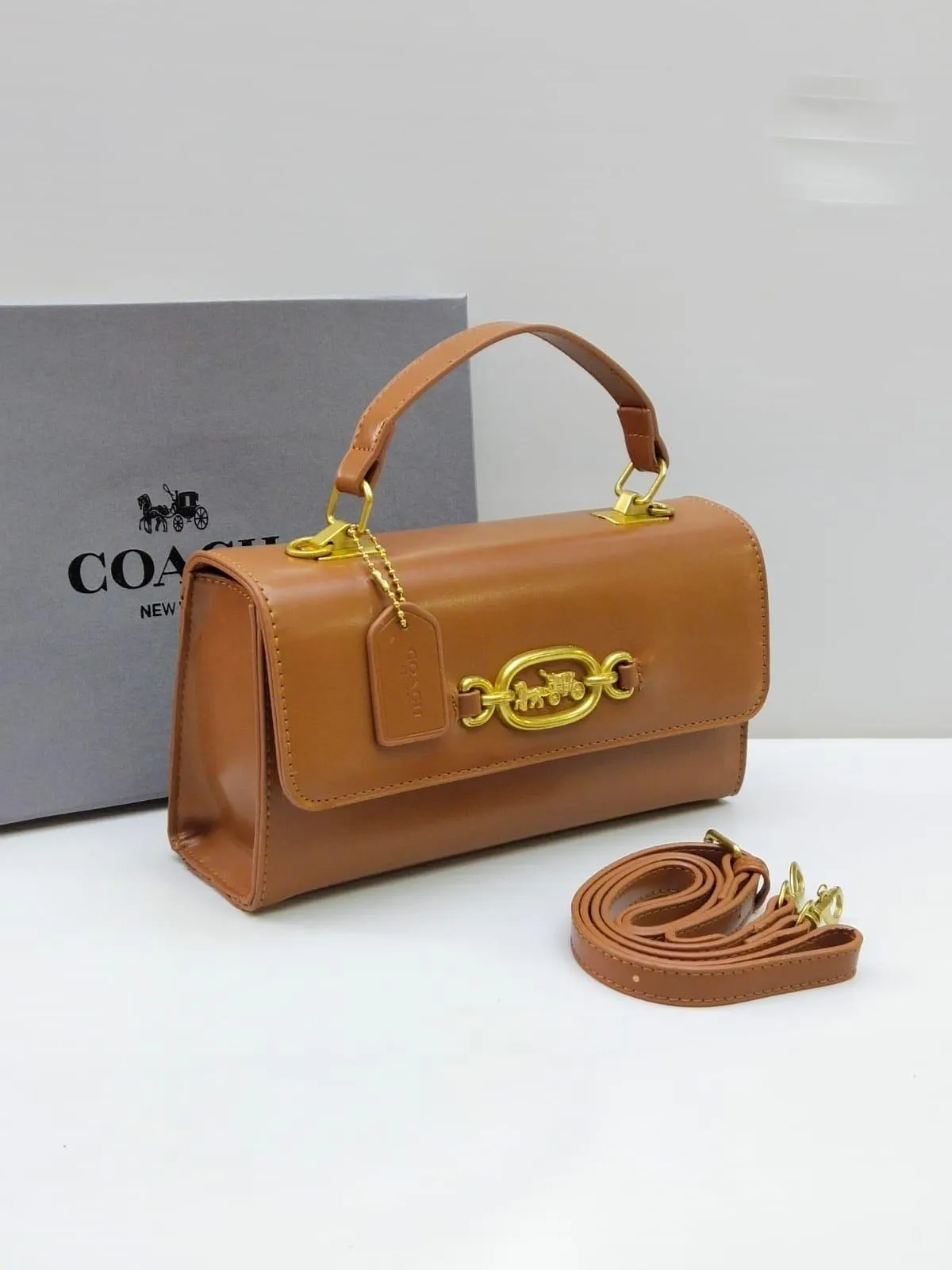 COACH HARLOW TOP HANDLE