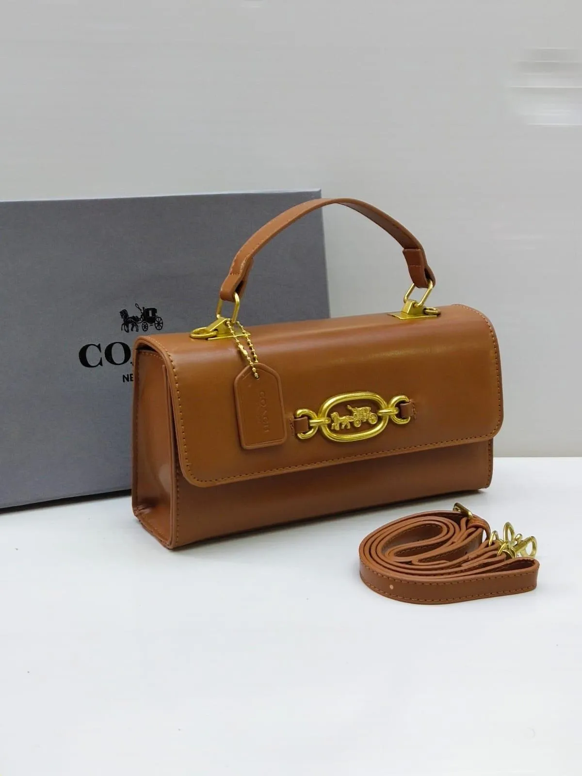 COACH HARLOW TOP HANDLE