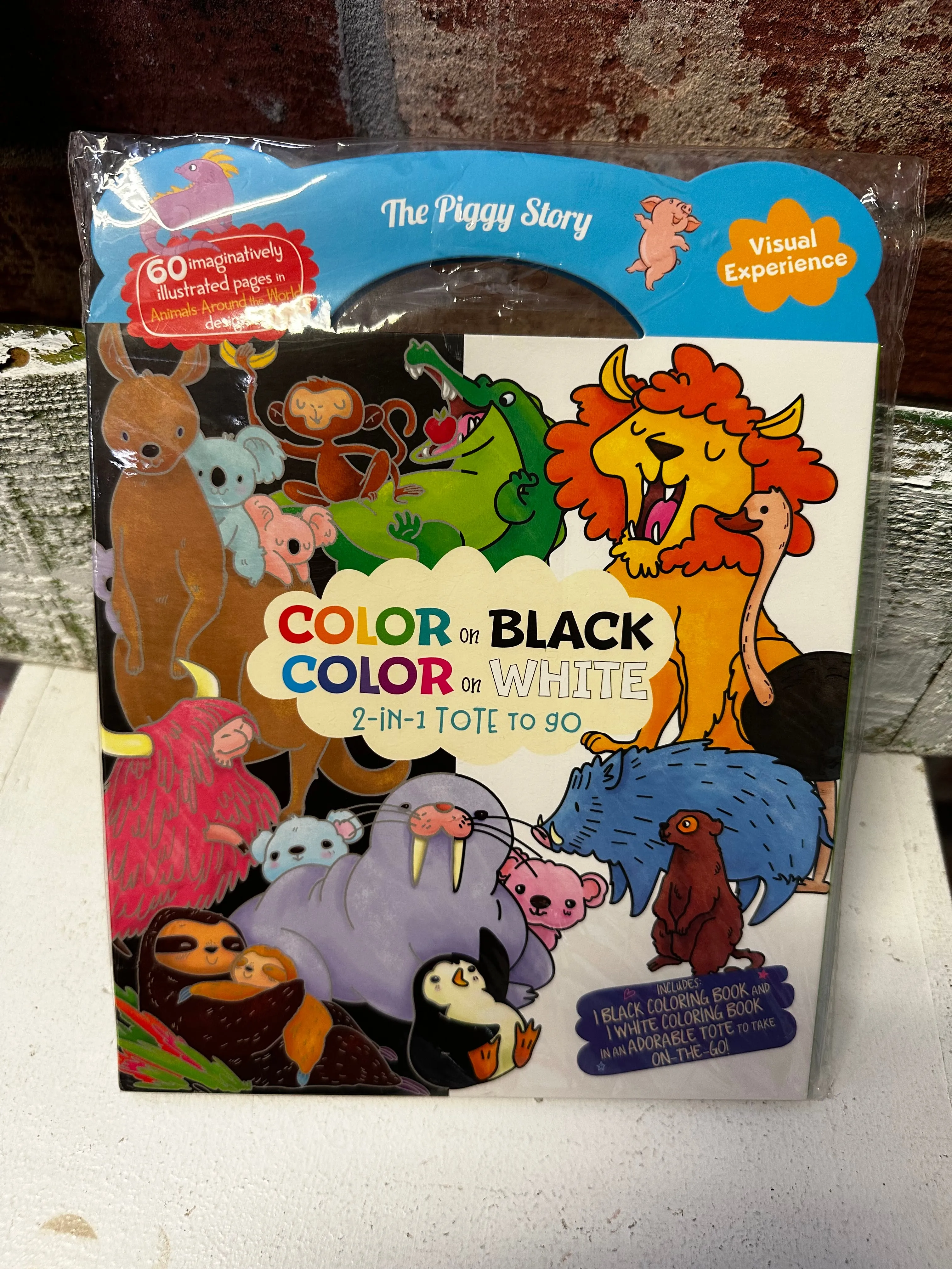 Color on White: Color on Black 2-n-1 Activity Tote