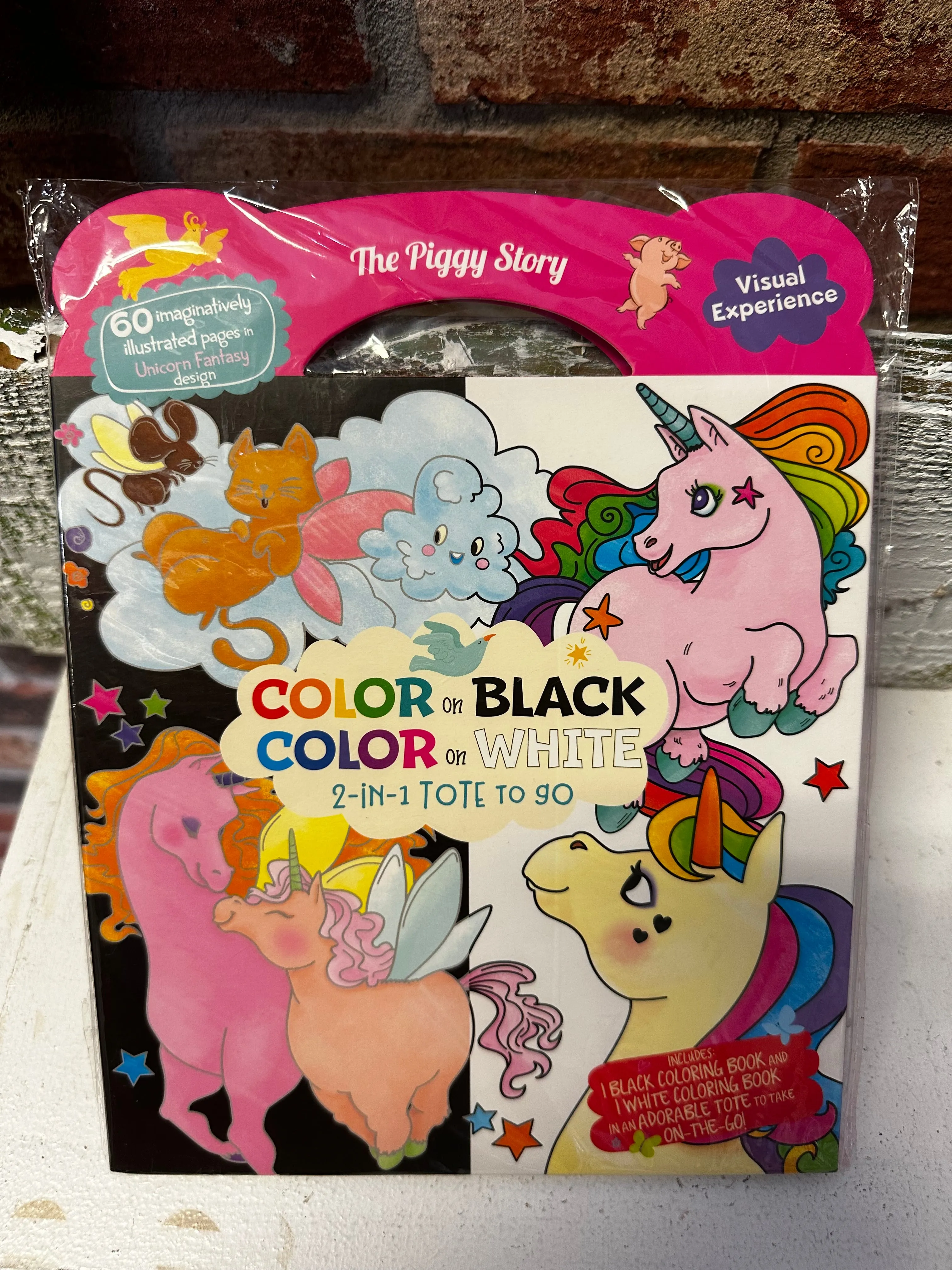 Color on White: Color on Black 2-n-1 Activity Tote
