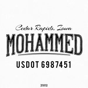 Company Name Truck Decal, 2 Pack
