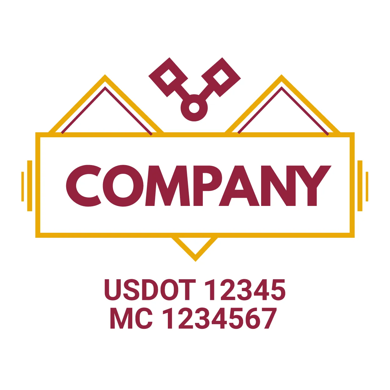 Company Name Truck Door Decal (USDOT), 2 Pack